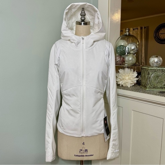 Lululemon Push Your Pace Women’s Jacket Winter Running Coat White Size 12 NWT - Picture 6 of 16